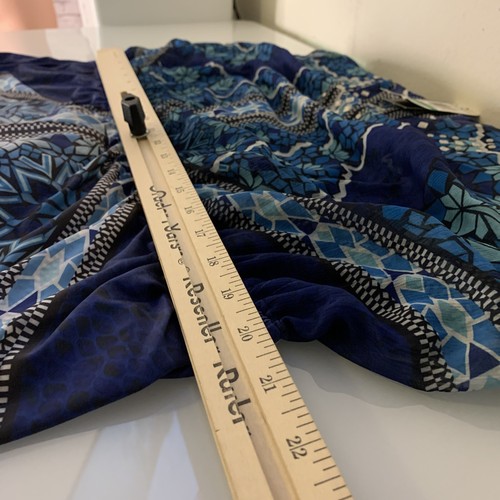 New Style & Co Women Maxi Dress Blue SZ Plus 3X Floral Stretch Metal Accents - Picture 11 of 22
