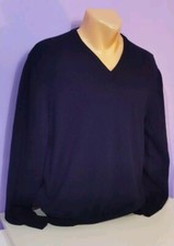 Cellini 100% virgin wool v-neck Made in Italy sweater jumper Medium