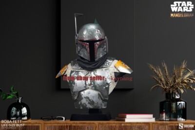 Sideshow Collectibles 400375 Star Wars The Mandalorian 1/1 Boba Fett Bust Statue