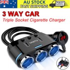 <!--F#f_0-->3 Way Multi Car Cigarette Lighter Socket Splitter Dual USB Charger/Power Adapter<!--F/-->