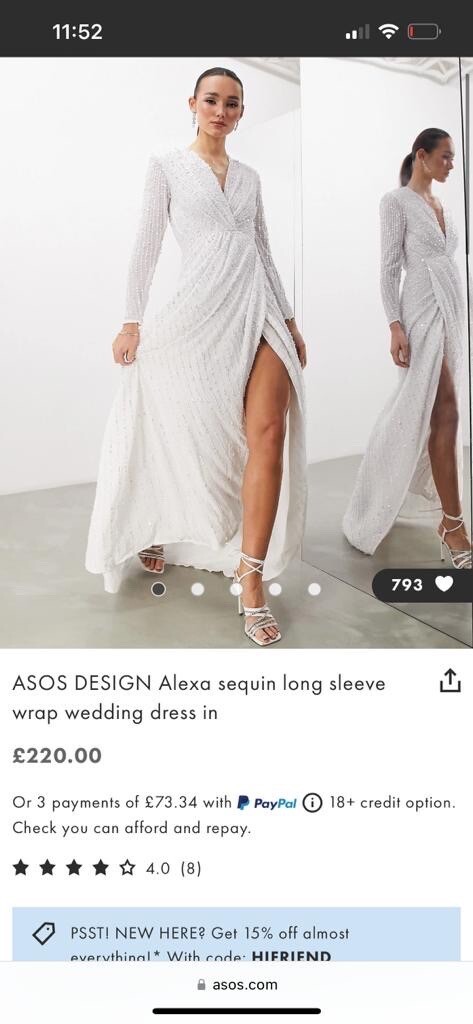 open lace back dress ASOS EDITION Batwing Sleeve Sequin Wrap Midi Dress In Gold