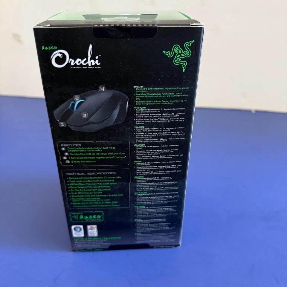 RAZER Orochi Wireless Gaming Mouse Black  BRAND NEW! 2013 RARE Vintage - Image 3 of 4