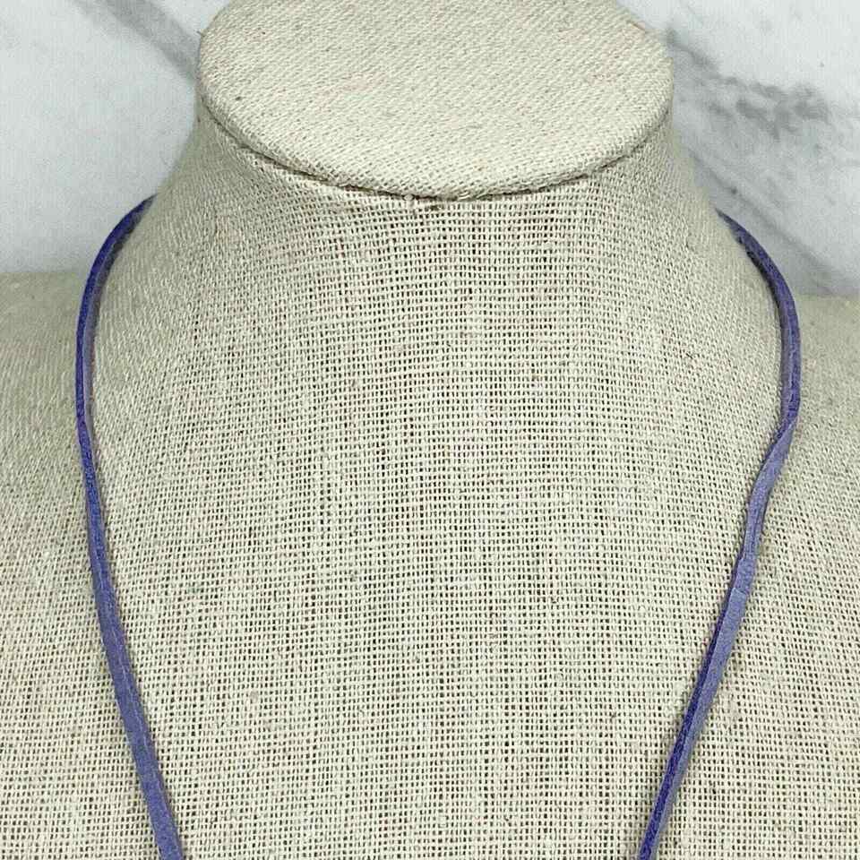 Rhinestone Caged Crown Pendant Purple Cord Necklace | eBay