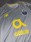 New Balance FC Porto Gray Short Sleeve Polyester Soccer Jersey Men's M — photo 1