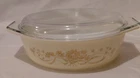 Vintage 1967 Pyrex Golden Bouquet Wildflower 045 2 1/2 Qrt Casserole Dish w/ Lid