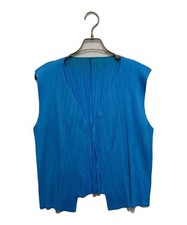 PLEATS PLEASE          pleated vest blue PP51-JE621
