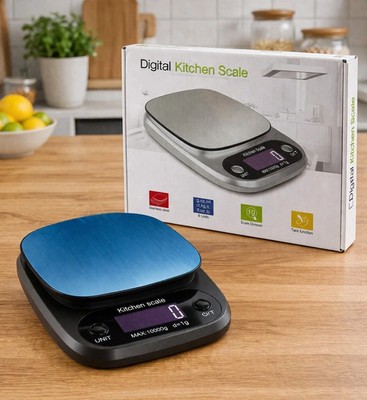 Smart Digital Kitchen Scale 10kg 1g Precision LCD Food Scale Easy Tare