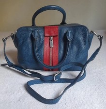 Marc Jacobs Authentic Blue Pebble Satchel Buffalo Leather Bag 8887710908