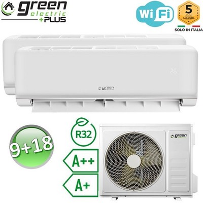 Dual Klimaanlage 9000+18000 Btu WiFi R32 A++/A+ Green Electric PLUS