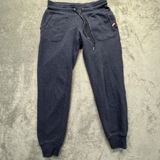 Tommy Hilfiger Sport Joggers Sweatpants Womens S Blue Hilfiger Logo Pockets Crop