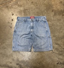 Vintage Y2K Levi  s Carpenter Light Wash Baggy Jorts Skater Grunge Workwear Sz 34