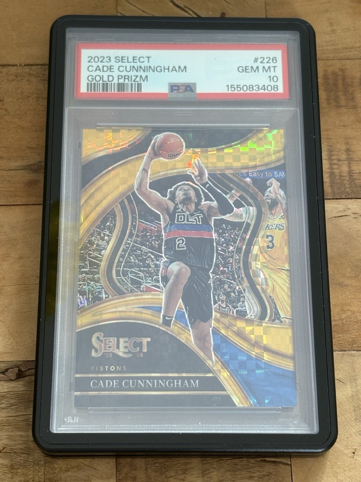 2023 Panini Select Courtside Cade Cunningham #226 Gold Prizm /10 1/1 PSA 10