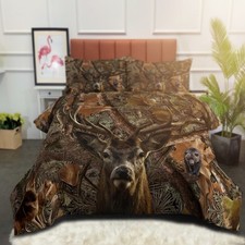 Comfortable Queen Camo Bedding Set with Cartoon Theme and Easy Care Instructions