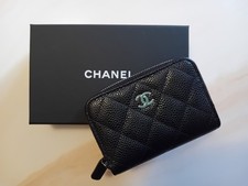 Chanel Portafoglio Portamonete Classico Caviar CC Borsa