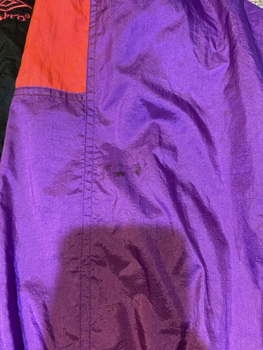 Vintage 1990s Umbro Black Purple And Pink Full Zip Windbreaker - Picture 7 of 14