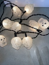 Halloween Indoor 10 Skull Light Set Decoration.