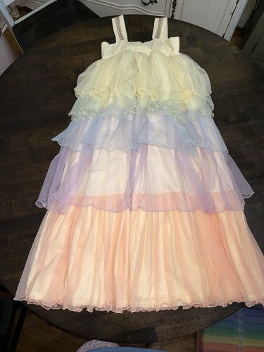 Wilding Rainbow duchess Maxi Size 5 Girls - Picture 2 of 3