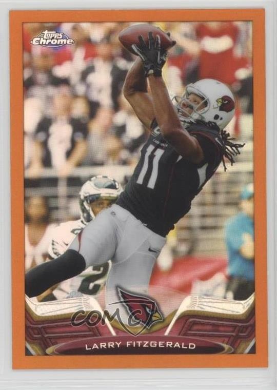 2013 Topps Chrome Retail Orange Refractor Larry Fitzgerald #2 x1d