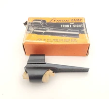 Vintage Lyman Front Sight Ramp Collar .620 31JA Gold Bead Blade w/Box & Hood