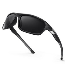 Polarized Bifocal Reading Sunglasses,TR90 Wrap Sports Bifocal Build-In Sun Reade