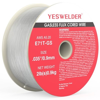 Gasless Flux Core Mig Wire Mild Steel E71tgs .035diameter 2pound Strong Abs Plas