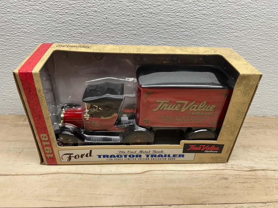 1998 ERTL Collectibles True Value 1918 Ford Tractor Trailer Diecast Bank 1:25 - Image 2 of 4
