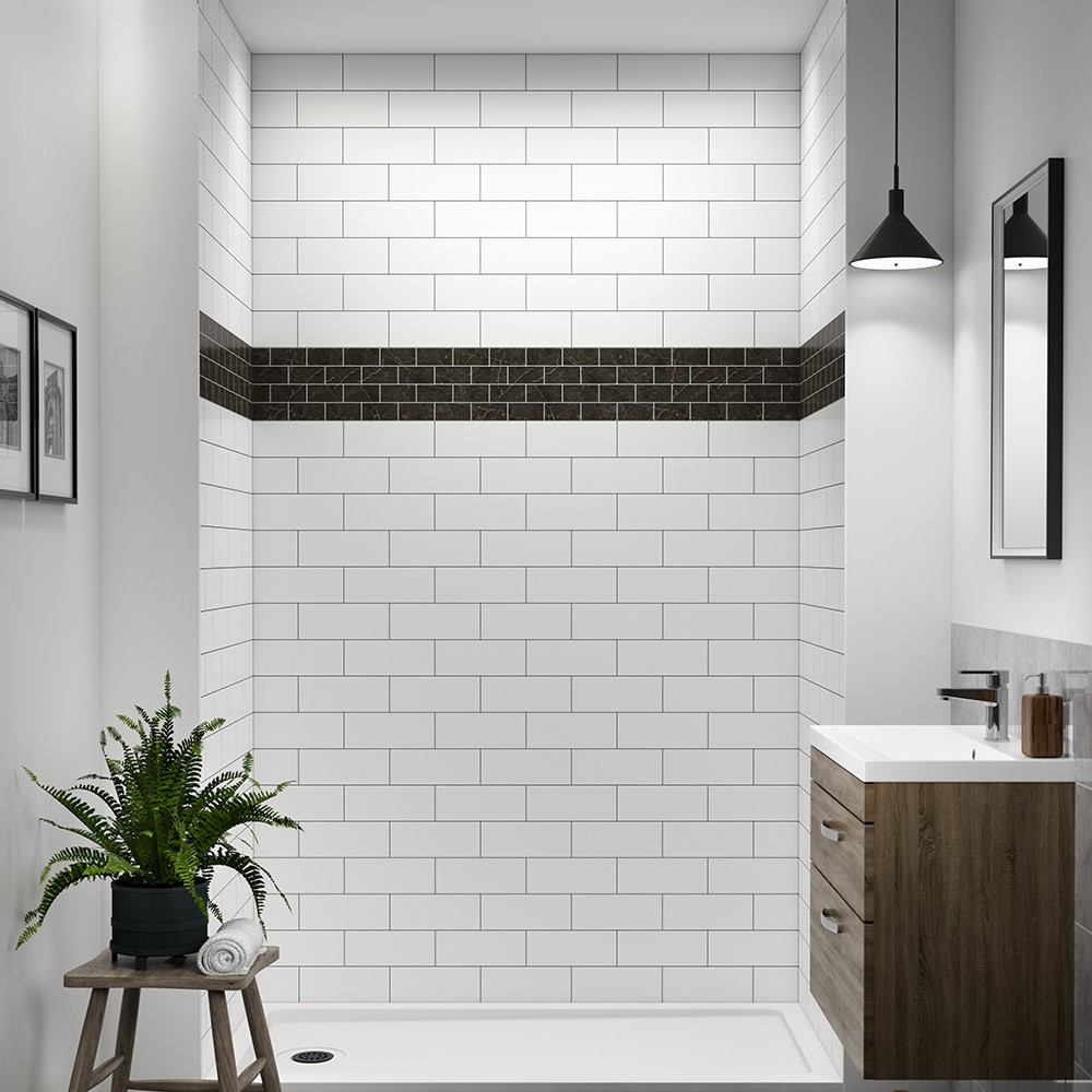 Miseno MSW-604208FLEX ReadySet FLEX 3 Piece Accent for Shower - Dark Polished