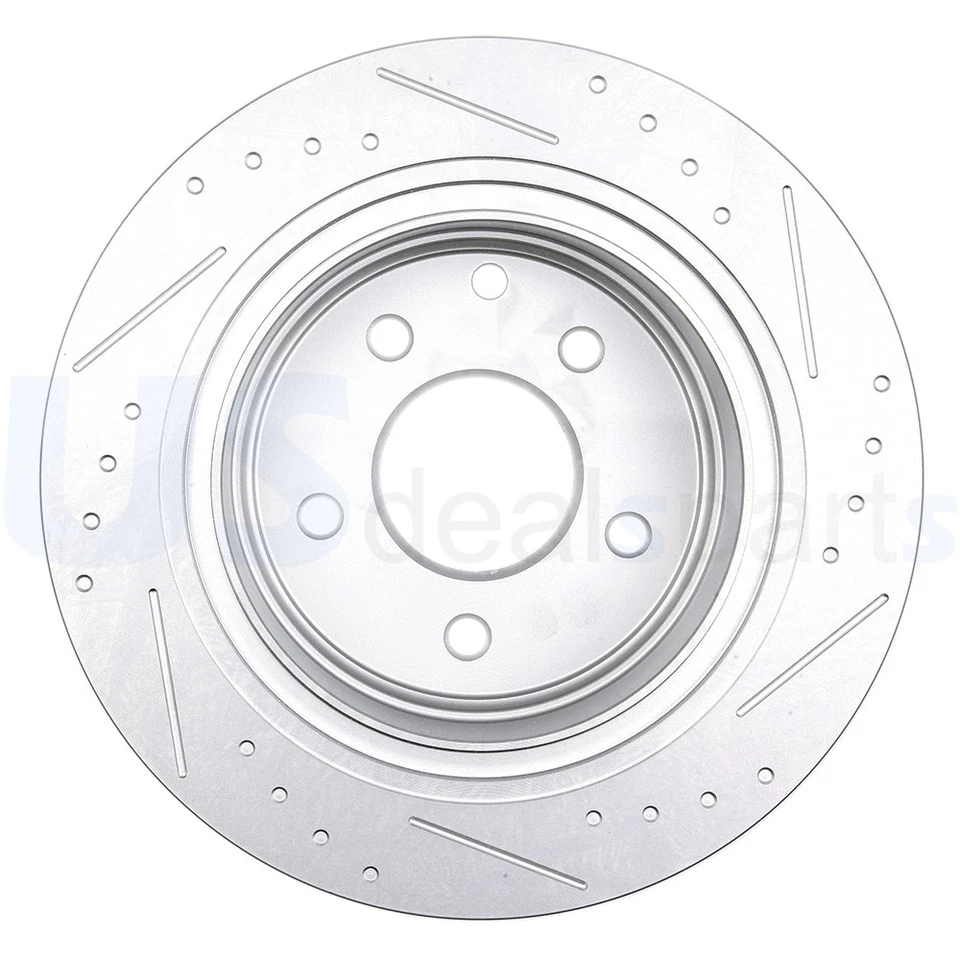 Rotores de freio traseiros com fenda compatíveis com 2007-2017 Nissan Sentra 2002-2018 Nissan Altima - Imagem 3 de 4