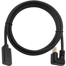 USB Type C Extension Cable 6ft U Shape 10Gbps 60W Male To Female 180 Degree