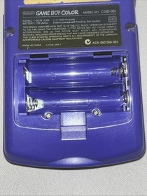 Nintendo Game Boy Color Grape purple Handheld System CGB-001 Working