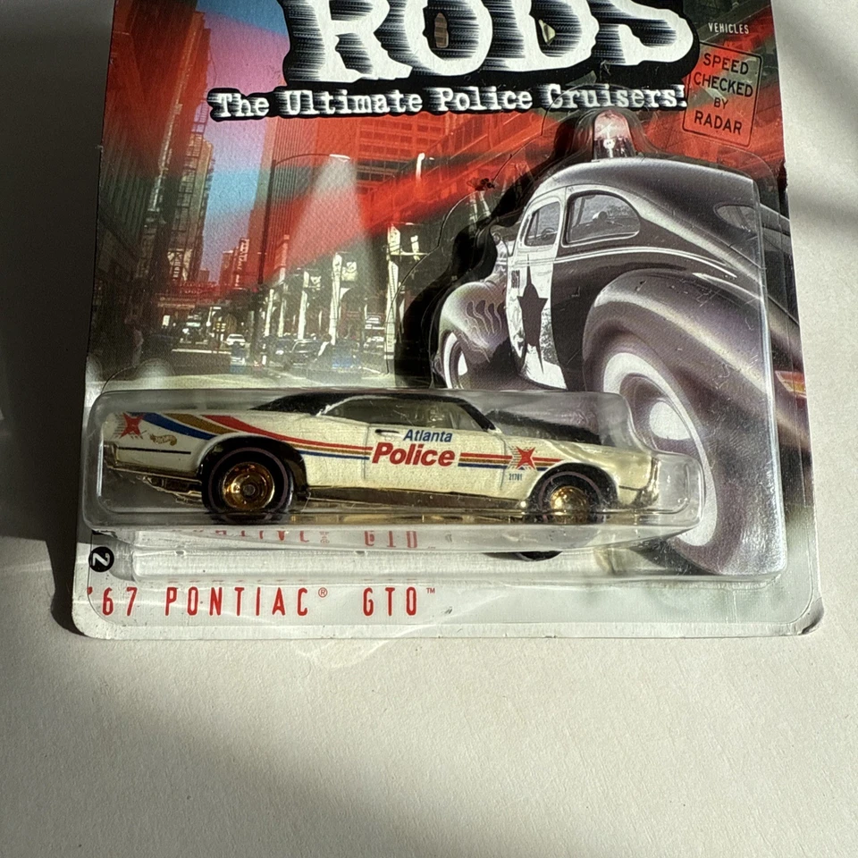 Juego Pontiac GTO Hot Wheels Cop Rods Atlanta GA Police Department '67 Si 2 Raro Foto 3 de 4