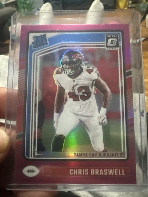 2024 Panini Donruss Optic - Rated Rookie Chris Braswell #220 Pink Prizm (RC)