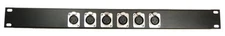 PROCRAFT AFP1U-6XF-BK 1U Formed Aluminum Rack Panel w/ 6 XLRF ( or any config)