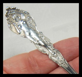 ANTIQUE ART NOUVEAU STERLING NUDE WOMAN PEORIA ILL SPOON FESSENDEN & CO ?