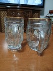 Lot Of 2 Vintage German Beer Mugs Gold Gilded  — photo 2