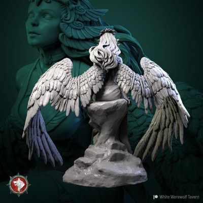 Dark Angel Female Angel Fighter Female Miniature | DnD D&D