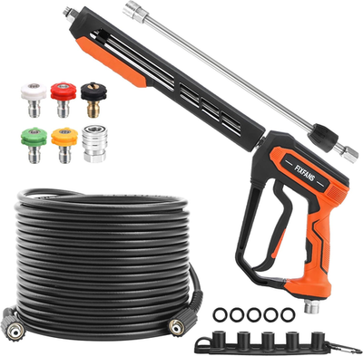 #ad Pressure Washer Gun and Hose Kit 50 Ft 3600 PSI M22 14mm Wand Set $106.79