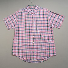 Brooks Brothers Shirt Madras Plaid Mens L Sho...