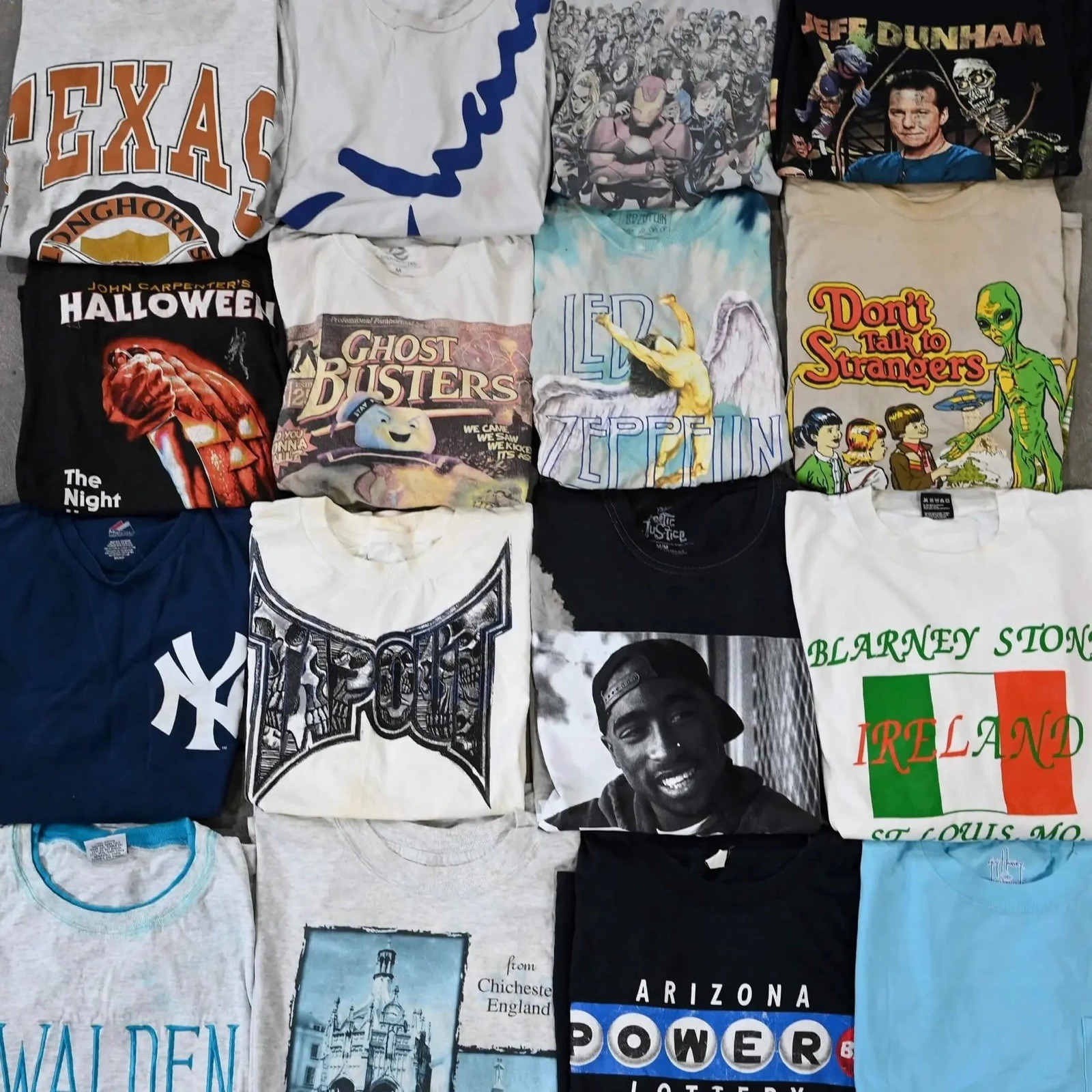Graphic Tee Shirt 15 Pc Mystery Bundle Harley Sports Vintage Y2K & 90s Mix