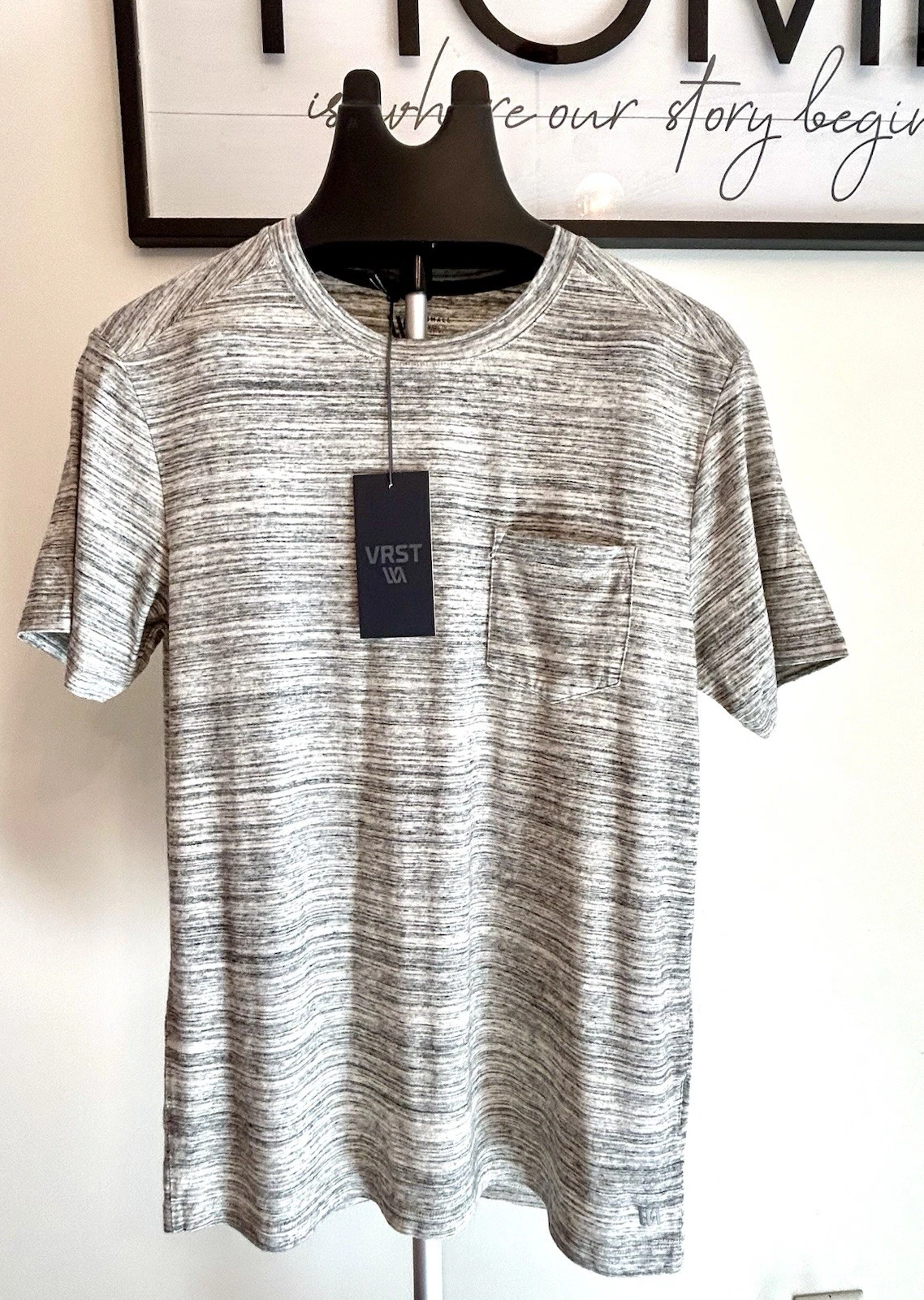 NWT VRST Men's T-shirt Short Sleeve Size Small, Gray Color
