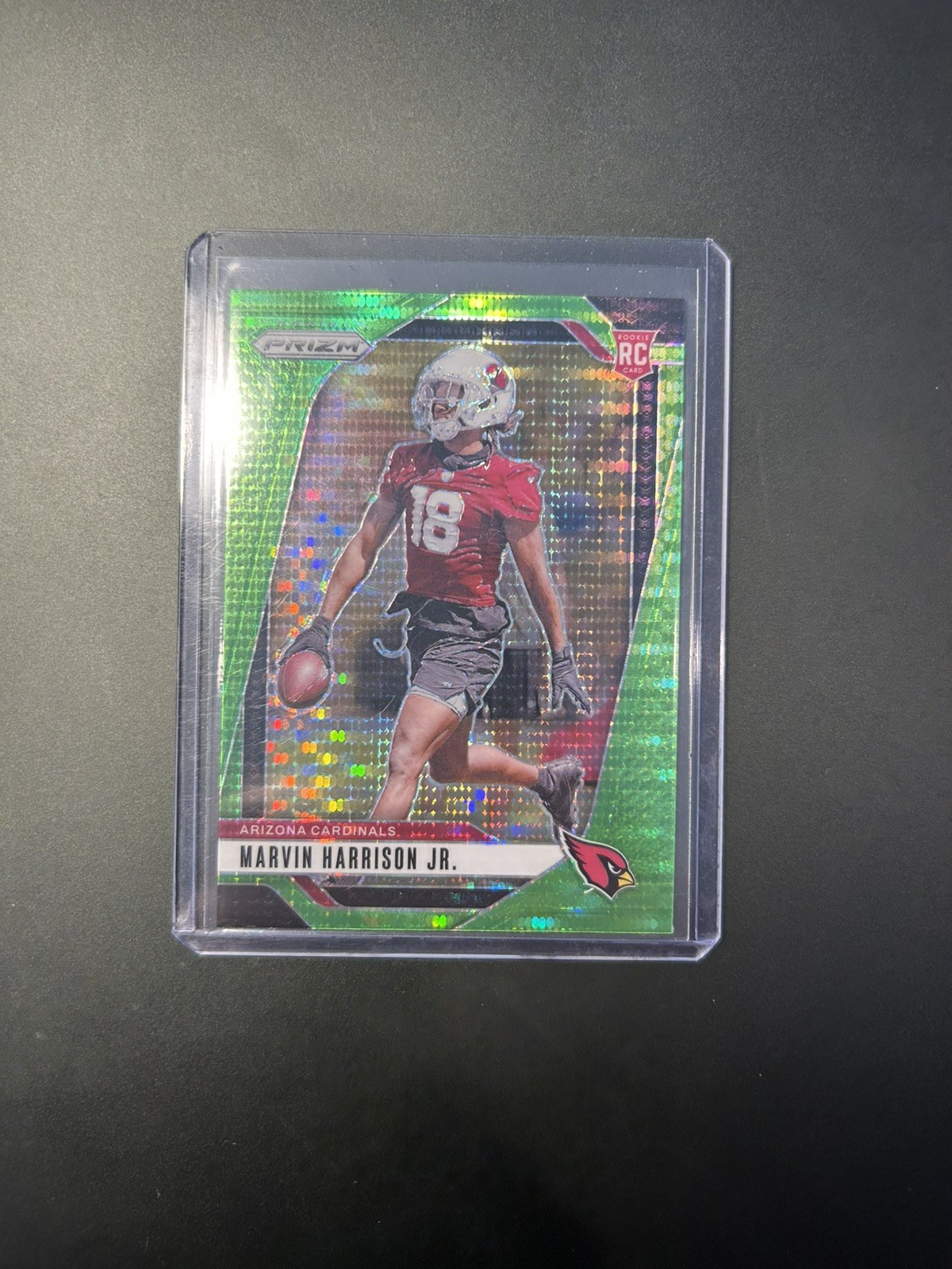 2024 Panini Prizm - Rookies Marvin Harrison Jr. #375 Neon Green Pulsar Prizm