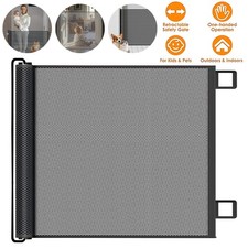 UK Retractable Mesh Pet Dog Cat Stair Gate Safe Net Guard Fence Enclosure