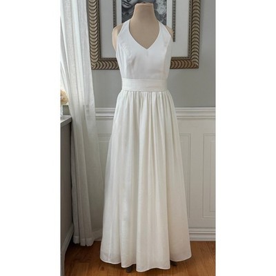 tamera satin halter neck dress Satin Tie Back Halter Column Dress – Camille La Vie main image 1