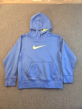 Nike Boys Size Medium Therma Fit Blue Hoodie