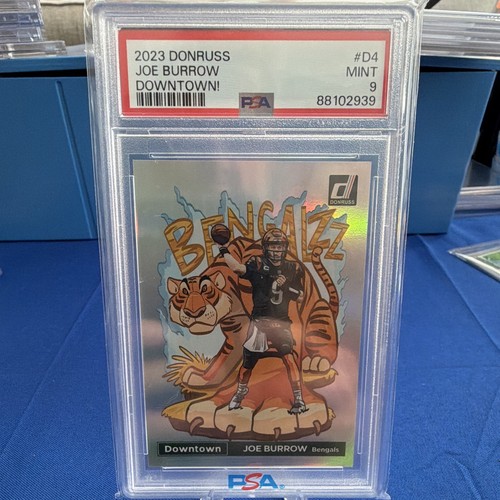 2023 Panini Donruss Downtown! Joe Burrow D-4 Cincinnati Bengals PSA 9