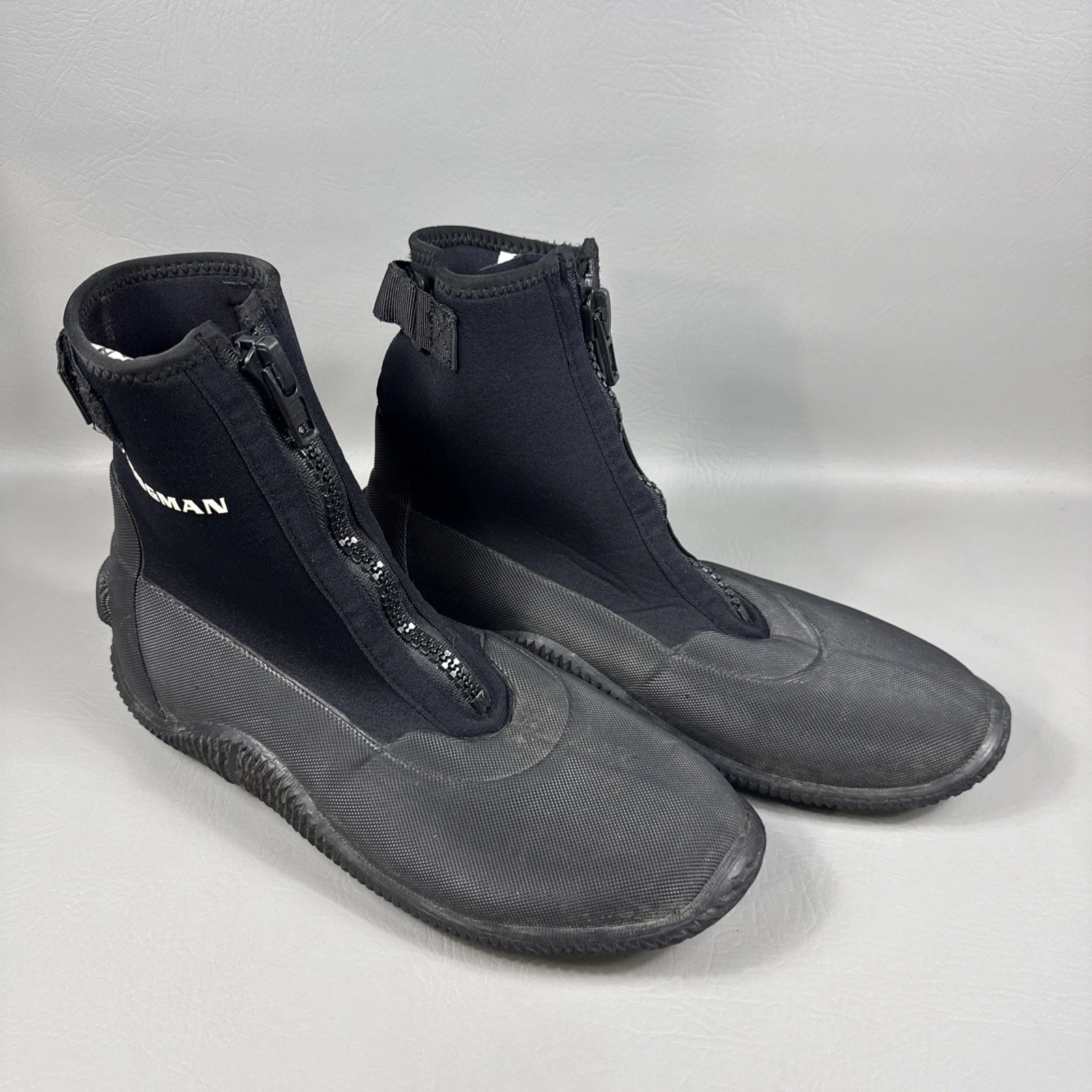 Hodgman Wade NEOPRENE BOOTS Mens Sz 13 Black Zipper Water Scuba Fishing Outdoors