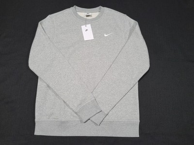 Nike Mens Sports wear Club French Terry Crew -Sweatshirt  611467-063 Gray SIZE M