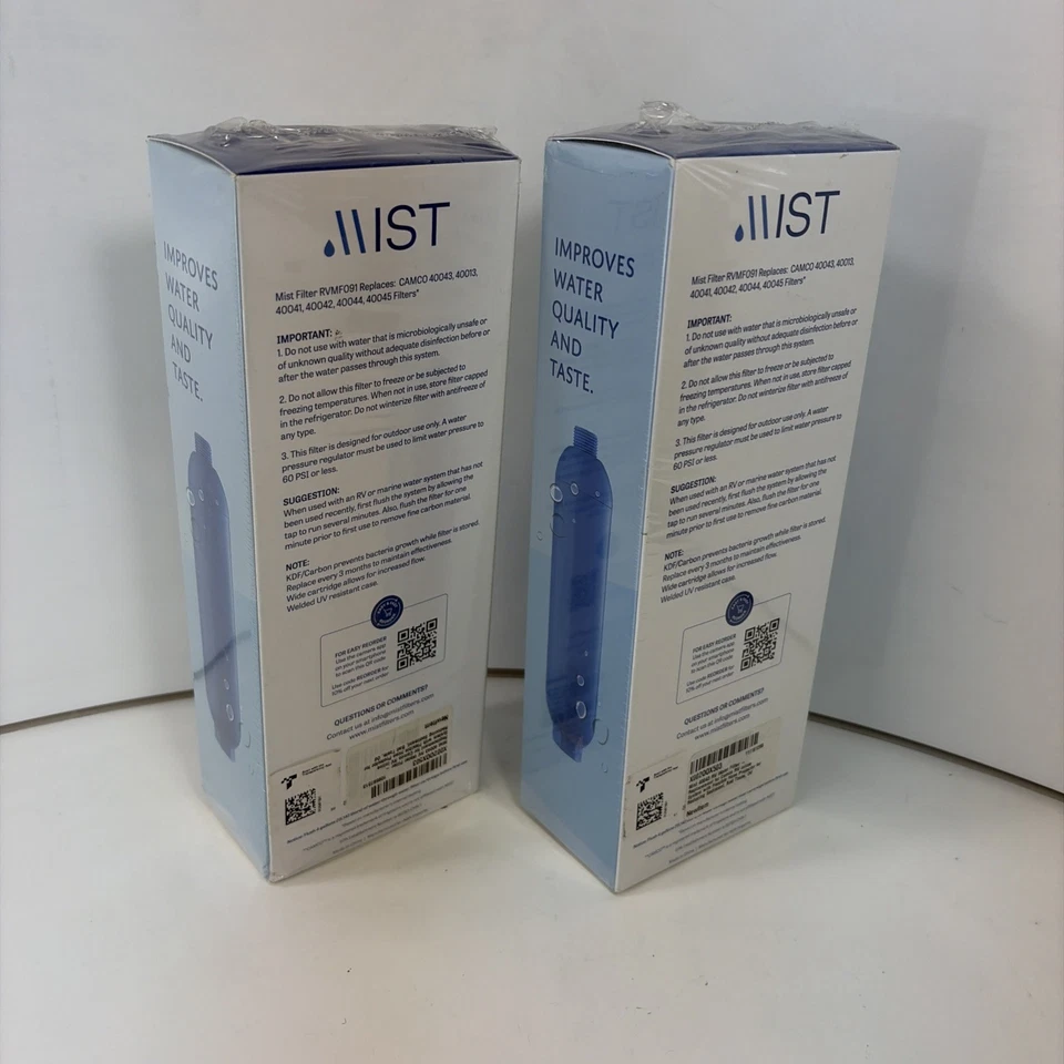 New, Sealed - Mist Clearwater Replacement Filter 40043 RVMF091 Pack of 2 - Image 3 of 4