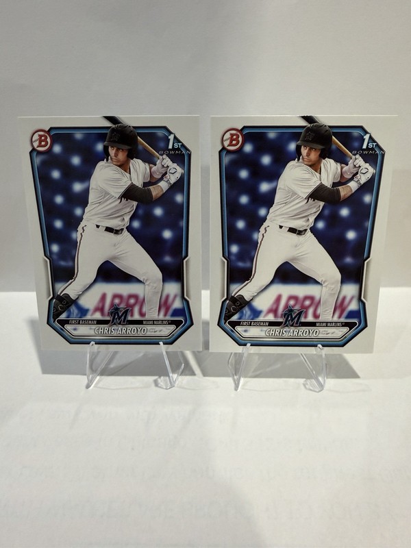 Chris Arroyo 2026 Bowman BP-61 1st Bowman LOT OF 2 Miami Marlins
