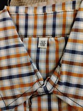 US 7/8 German Style BOYS Shirt.Plaid Multi OKTOBERFEST, 1/4 arm, Collar Cotton